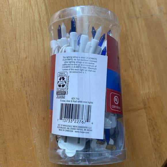New 70 blue, clear & frost white mini lights - Picture 4 of 4